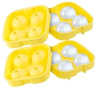 2 moules à glaçons en silicone pour 4 glaçons sphériques XXL Ø 45 mm [Infactory]
