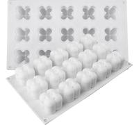 2 moules à pâtisserie en silicone avec 15 alvéoles pour gâteau mousse, moule à bougie en silicone, moule à dessert français pour pâtisserie, chocolat, pudding, gelée, cheesecake, crème glacée