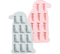 2 Moules En Silicone En Forme D'un Drôle De Pingouin Pour Chocolat, Bac à Glaçons, Fêtes Et Cadeaux D'invité, Savon Et Gelée De Bricolage