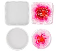 2 Moules en Silicone Épais pour Porte - Gobelets en Résine - Moules Resiners pour Résine Époxy, Porte - Gobelets DIY, Tapis de Bol, Porte - Bougies