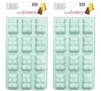 Plat / moule Scrapcooking 2 moules en silicone oursons guimauve-chocolat