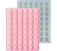 2 Moules En Silicone Pour Chiffres En Chocolat, Revêtement Antiadhésif, 26 Alphabets Et Chiffres, Pour La Décoration Des Moules En Silicone, Moules à Bonbons, Moules Pour La Cuisson Des Lettres