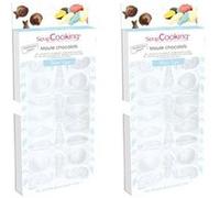 2 moules rigide pour fritures en chocolat