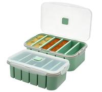 2 Moules Souper Cubes en Silicone - Moule à Soupe Congélation 6 Compartiments, Moule à Soupe avec Couvercle, Bac à Glaçons avec Couvercle pour Soupes & Sauces, Sans BPA