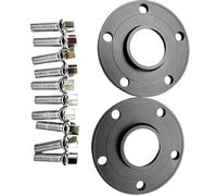 2 moyeux de 30 mm, entraxe 5x112, alésage Central 66,6 mm, 10 boulons de Roue à siège sphérique 12x1,5 pour Mercedes-Benz L W215 W216 (30 mm, Noir)