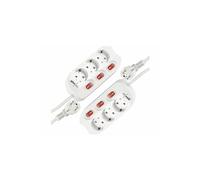 : 2 multiprises 3 ports avec 3 interrupteurs individuels