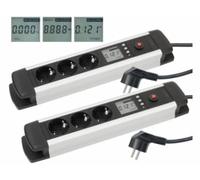 2 multiprises 3 prises avec wattmètre et écran LCD Revolt