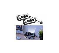 2 multiprises d'angle 3 Prises avec 2 Ports USB et veilleuse LED