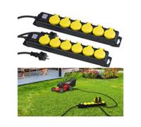 2 multiprises d'extérieur étanches 6 prises Revolt