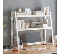 2 Niveaux Bibliothèque De Bureau, Étagère Organisateur De Bureau, Petite Étagère De Bureau, Étagère À Poser Sur Bureau, Présentoir Multifonctionnel Pour Bureau, Décoration D'intérieur, Cuisine (Color