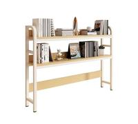 2 Niveaux D'ordinateur Bibliothèque De Bureau, Présentoir Multifonctionnel for Fournitures De Bureau, Étagère De Rangement Autoportante En Bois Et Métal, Étagère De Comptoir(A,55*20*99cm)