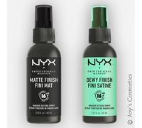 2 NYX Maquillage Fixation Spray - Mate + Couverte de Rosée Finition Set " MSS01