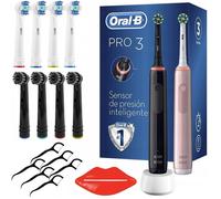 2 Oral-B Pro 3 3900 N Toothbrush Two-Pack + Mix Of Tips And Accessories.