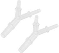 2 Ordinateurs 3 Voie 4x8mm diamètre pour Reliant Poissons Aquarium Plastique connecteur Tube air réservoir