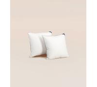 2 oreillers universels 60x60 cm - Respirant et moelleux - Fait en France - Microfibres recyclées - Tediber