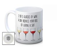 2 ou 3 Verres de vin par jour les risques de faire une Shit rigolo - Haute Qualité Thé ou café Mug - Secret Santa