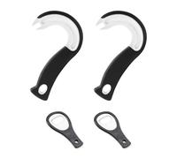 2 Ouvre-Bouteilles En Forme De J, 2 Ouvre-Bouteilles De Vin Noir, Ouvre-Boîte À Anneau, Ouvre-Boîte Avec Crochet, Adapté Aux Cuisines Domestiques, Aux Restaurants Et Aux Bars