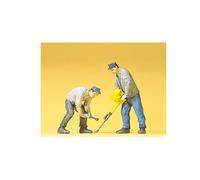 2 ouvriers de la voie avec outil spécial et clé plate - PREISER 45019 - G 1/22.5