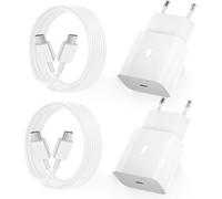 2-Pack 15w Chargeur Secteur Usb C Avec Cable Pour Samsung Galaxy S23 S22 S21 S20 Fe S10 S10e S9 S8 A54 A53 5g A51 A50 A34 A33 A14 A13 A12 M33 M13, Note 9/8, Chargeur Rapide Pd Pris[Usbc687]