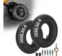 2 Pack 16x6.50-8 16x650-8 chambre à air avec avec accessoires d¿installation pour ATV Quad 4 roues chariot de Golf tracteur tondeuse à gazon motoculteurs rampes brouette remorque utilitaire