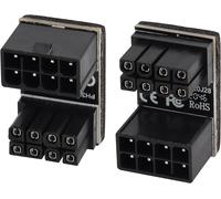 2-Pack 180 Degrés ATX 8 Broches Femelle à Mâle Connecteur U-Type PCI 8 pour 8 Broches PCI Express Carte vidéo Adaptateur d'alimentation pour Carte Graphique de Bureau GPU (en Haut/8 Broches)