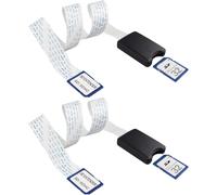 2 Pack 19"" SD Card Extension Cable Flexible SD Card Adapter Adapter Compatible with Raspberry Pi GPS, DVD, LED, Wild Camera, SDHC, SDXC