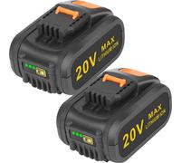 2-Pack 20V 6000mAh Li-Ion Batterie de rechange pour Worx WA3512, WA3551, WA3512.1, WA3551.1, WA3516, WA3523, WA3553, WA3511, WA3549.1 pour outillage