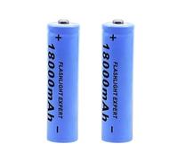 2-Pack 3.7V 18000mAh Lithium-ION Batteries Rechargeables Compatibles avec Les Lampes De Poche, Les Lampes Frontales, Les Ventilateurs, Les Rasoirs, Les Microphones Et d'autres Appareils