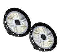 2 pack 300W 170LM/W Projecteur LED Exterieur, LED Lampe-Spot Eclairage 5000K Blanc Froid, 90° Angle UFO Highbay Light, IP65 Lampe Industrielle pour Hangar,Usine,Entrepôt,Chantier,Garage,Gymnase