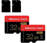 2 Pack 32gb Micro Memory Card With Adapter, C10/U3/Uhs-I/A1, Transflash Card, Tf Card For Camera, Smartphone, Tablet, Drone (Red 32gb*2)-Marque Générale