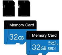 2 Pack 32gb Micro Sd Card (With Adapter), Cat 10 Tf Memory Card, Mini Memory Card For Camera/Smartphone/Tablet/Drone (Blue 32gb * 2)-Marque Générale