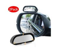 2 Pack 360 Car Blind Spot Mirrors,BR-Vie Universal Right + Left Adjustable HD Glass Wide Angle Auxiliary Mirror Adjustable Car Blind Spot Mirror fo