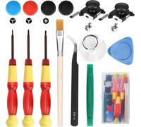 2 Pack 3D Analog Joystick Replacement Joystick for Nintendo Switch Switch OLED Switch Joystick with Screwdriver and Tri-Wing Tweezer Repair Tool Kit 4 ThumbStick
