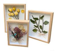 2-Pack 3D Hollow Dried Flower Frame 5x7in Butterfly(Log B) | Deep 3D cavity, perfect for pressed flowers, butterflies, epoxy resin art, creates pour stunning depth effect
