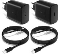 2 Pack 45W USB C Charger Fast Charging for Samsung Galaxy S24/S23/S22/S21m Ultra/S20/S20+/Note 20/10/9/8/A73/A53/A52/S10/S9 Type C Adapter Mains Power Socket with 5A Cable