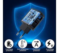2 Pack 45w Usb C Chargeur Rapide 2m Type C Câble Pour Galaxy Galaxy S25/S24/S23/S23+/S23 Ultra/S22/S21/S20/Note20/A73/A53/S10,Cargador Samsung Carga Rapida (Un Noir Et Un Blanc