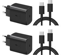 2 Pack 45w Usb C Wall Charger Super Fast Charging Pad For Samsung Galaxy S24 Ultra/S24/S24+/S23/S23+/S23 Ultra/S22+/S22 Ultra, Note 20/10/9/8/A73/A53/A52/S10 And 1.8 M Cable
