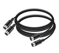 2-pack 5-pin Din Midi Cable 3-feet Male To Male 5-pin Midi Cable for Midi Keyboardkeyboard Synth XXF-hy