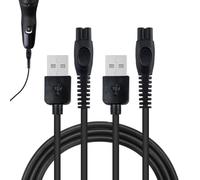 2 Pack 5V USB Cable Chargeur pour Philips,Accessoire Cordon Adaptateur Rasoir, Cable pour Rasoir, Chargeur Tondeuse Rasoir pour Rasoir Philips Norelco 360 QP2724 QP2720