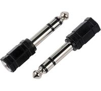 2 Pack 6.35mm Male To 1/8"" Female Stereo Audio Headphone Jack Adapter For Digital Piano Keyboard Earphone