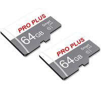 2 Pack 64GB Memory Card with Adapter, High Speed TF Memory Card UHS-I A1 C10 TF Card for Tablet/Phone/Camera/Car Radio/Driving Recorder (TF183 64GB)