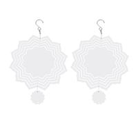 2 Pack 8 Pouces 3d Sublimation Wind Spinner Blanks, Wind Powered Kinetic Sculpture, Double Face Sublimation Wind Spinner