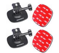 2 Pack A1 Flexible Adhesive Helmet Mount with 3M for GoPro Hero13/12/11/10/9/8 Max DJI Action 5 Pro 4 3 Insta360 X5 X4 X3 Ace Pro 2 Sports Camera Accessories, Surfaces