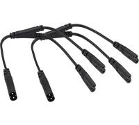 2 Pack AC IEC 320 C8 to Double C7 Y Power Splitter Cable,10 A 125 V Figure 8 Polarized AC Cable IEC C7 to C8 Male to Double Female for LED TV,etc. (0.3 m/1 ft) (C8 to 2 x C7)