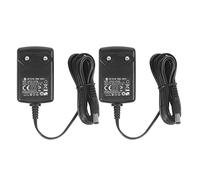 2-Pack Adaptateur d'alimentation DC 9V 0.5A, Fiche 5.5mm x 2.1mm, Centre Positif