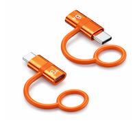 2 Pack Adaptateur LGT vers USB C, USB-C vers Lightn-ing avec Boucle antiperte, Supportant La Charge et Le Transfert de Données, pour iPhone 15/16 Pro/Plus/Pro Max, Audio/OTG/Apple Pencil