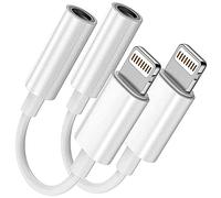 2 Pack Adaptateur pour iPhone Lightning vers Prise Jack 3,5 mm [Certifié Apple MFi] - Écouteurs, Casque Aux Audio Câble Dongle Accessoires pour iPhone 14/13/12/11/Xs/XR/X/8/7