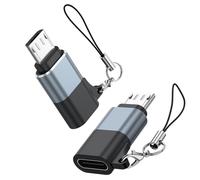 2 Pack Adapter USB C Auf Micro USB, USB Typ C (Female) zu Micro-USB (Male) Adapter für Samsung, Huawei, Xiaomi, Power Bank (avec Longe)