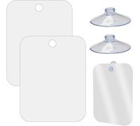 2 Pack Anti-Fog Shower Mirror For Shaving With Removable Suction Cup - Shatterproof Acrylic Bathroom Mirror For Shower, Travel, Camping, Gym And Makeup