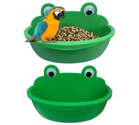 2-Pack Anti-Splash Parrot Feeding Bowls | PP Large Capacity Bird Dishes | Water Bath & Food Container | Hanging Cage Accessory for Budgies Cockatiels